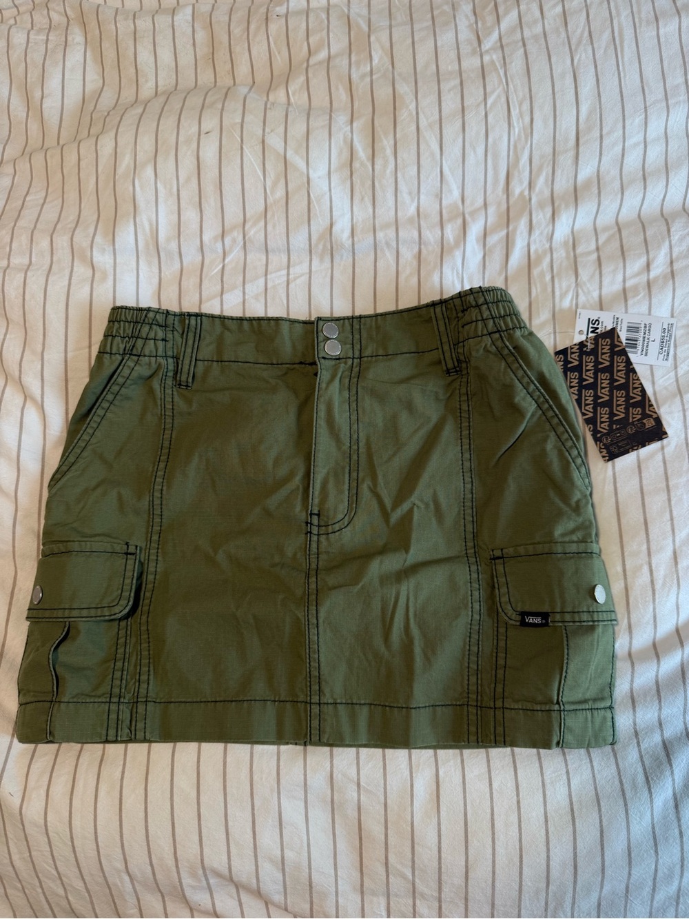 Vans Olive Cargo Mini Skirt